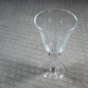Set of 2 Artland Iris Clear Hand Blown Bubble Water Glass Goblet, 8 3/8”